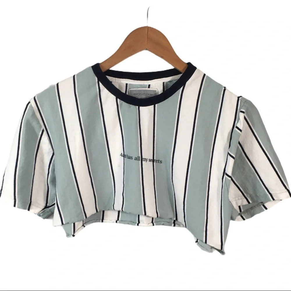 WS588 Denim Flower 4AM Secrets Festival Crop Top L